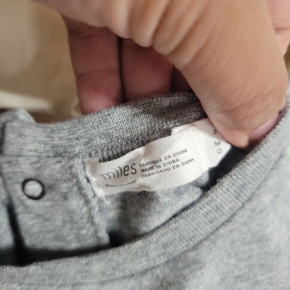 Miles the Label Gray Baby Pullover Sweater 3M - Picture 3 of 5